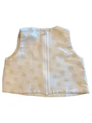 Vorschaubild 2 von Mädchen Festliches Top Bluse Gr. 116 Beige Punkte Seide