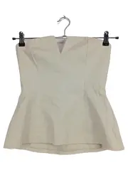 Vorschaubild 1 von Damen Bustier Top Corsage Beige Elegant Peplum Gr. XS