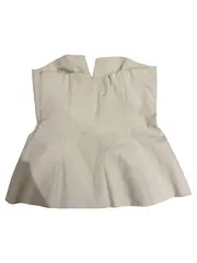 Vorschaubild 4 von Damen Bustier Top Corsage Beige Elegant Peplum Gr. XS