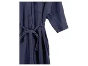 Vorschaubild 4 von Blusenkleid Damen Gr. 36/S Blau Hemdblusenkleid Gürtel