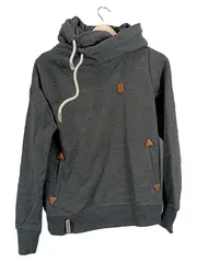 Vorschaubild 1 von Kapuzenpullover Hoodie Damen Gr. M Grau Meliert Casual Baumwolle