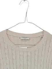 Vorschaubild 4 von Pullover Damen Zopfmuster Strickpullover Gr. 36-38 Beige Baumwolle Casual