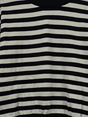 Vorschaubild 2 von Damen Pullover Gestreift Strickpullover Maritim Gr. 36 S Schwarz Viskose