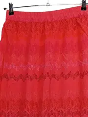 Vorschaubild 2 von Damen Maxirock A-Linie Gr. 38 Rot Boho Sommerrock Baumwolle