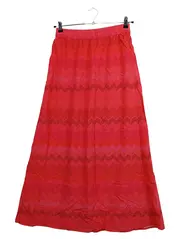 Vorschaubild 1 von Damen Maxirock A-Linie Gr. 38 Rot Boho Sommerrock Baumwolle