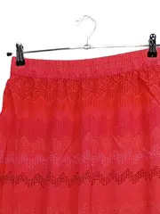 Vorschaubild 4 von Damen Maxirock A-Linie Gr. 38 Rot Boho Sommerrock Baumwolle