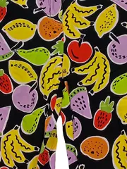 Vorschaubild 3 von Kids Stoffhose Fruchtprint Gr. 104 Mehrfarbig