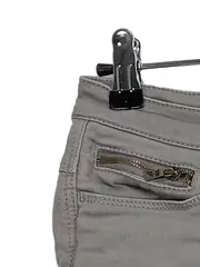 Vorschaubild 5 von Damen Shorts Gr. 38 Grau Baumwolle Stretch Casual Kurze Hose