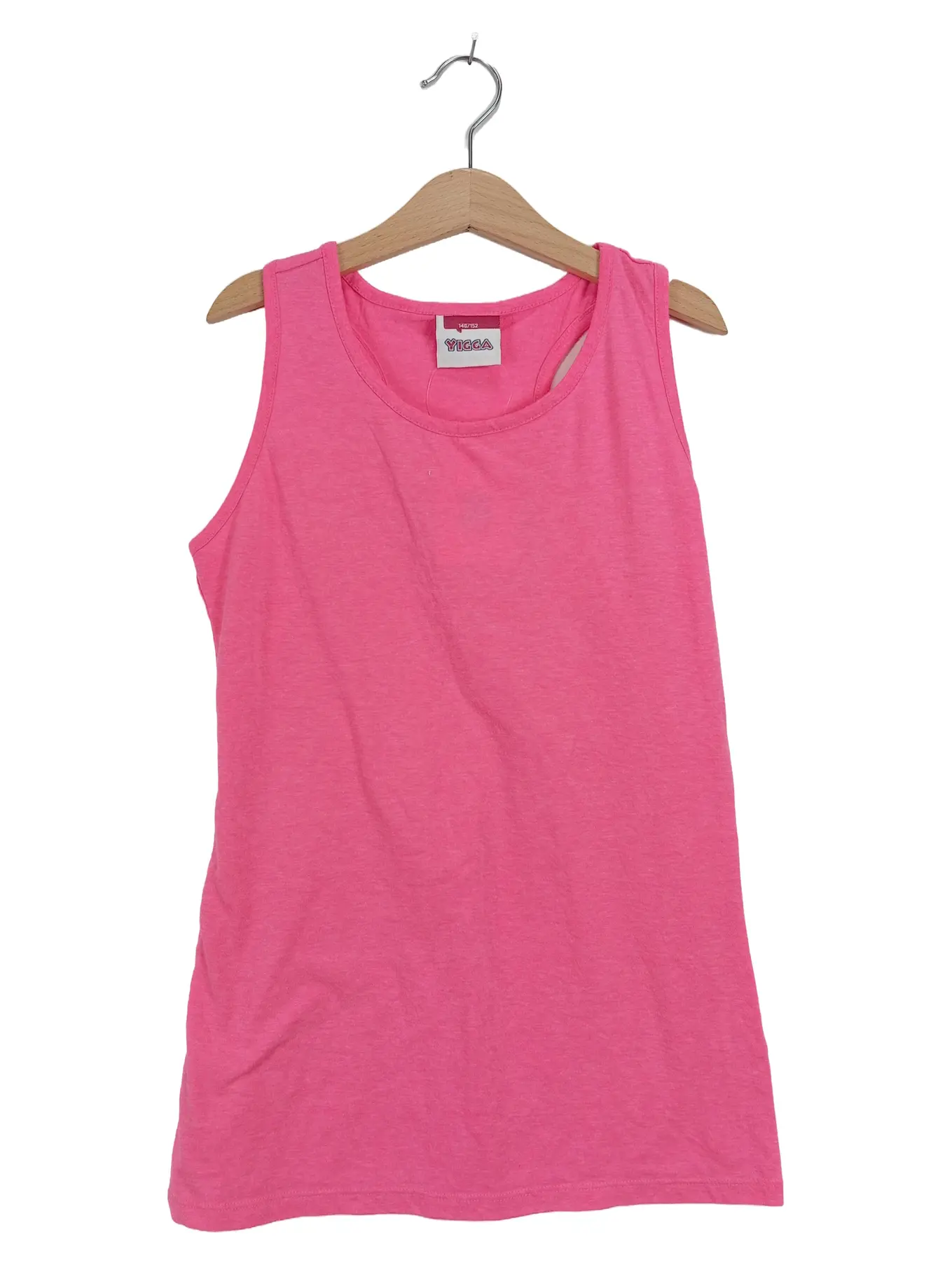 YIGGA Kinder Top Ärmellos Tanktop Basic Freizeit Pink Gr. 152