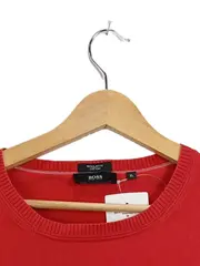 Vorschaubild 4 von Pullover Herren XL Rot Baumwolle Regular Fit Rundhals