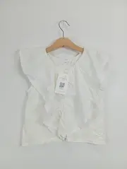Vorschaubild 2 von Mädchen Top mit Rüschen Gr. 152 Weiß