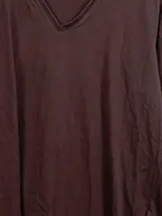 Vorschaubild 4 von Langarmshirt Damen Shirt Braun Gr. 50x52 Baumwolle Basic V-Ausschnitt