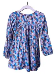 Vorschaubild 2 von Mädchen Tunikakleid Blumenmuster Rüschen Baumwolle Mehrfarbig Gr. 110