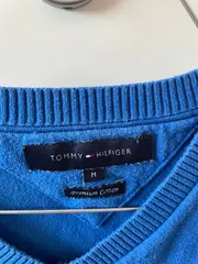 Vorschaubild 3 von Pullover Herren Gr. M V-Ausschnitt Blau Baumwolle