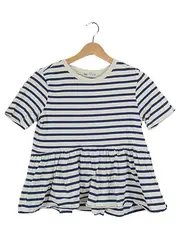 Vorschaubild 1 von Damen T-Shirt Peplum Gr. S gestreift blau weiß maritim