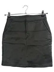 Vorschaubild 1 von Damen Rock Minirock Gr. 34/XS Schwarz Beschichtet Baumwoll-Mix Modern