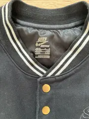 Vorschaubild 7 von College Jacke Herren Gr. M Schwarz Sweatjacke Varsity Bomber Logo Baumwolle