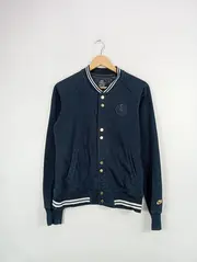 Vorschaubild 2 von College Jacke Herren Gr. M Schwarz Sweatjacke Varsity Bomber Logo Baumwolle