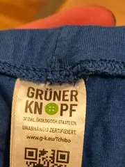 Vorschaubild 3 von Kinder Leggings Gr. 122/128 Blau Bio-Baumwolle GOTS