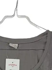 Vorschaubild 4 von Damen Langarmshirt 3/4-Arm Waldmotiv Pailletten Grau Gr. M