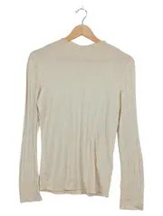 Vorschaubild 1 von Damen Pullover Rippstrick Beige Gr. M Viskose Wolle Lyocell