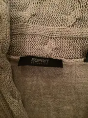 Vorschaubild 5 von Collection Damen Strickjacke Zopfmuster Bindegürtel Beige Gr. S