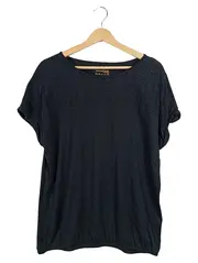 Vorschaubild 1 von Damen T-Shirt Gr. 40-42 Schwarz Casual Lochmuster Kurzarm