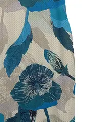 Vorschaubild 2 von Damen Cocktailkleid Schlauchkleid Blumen Muster Blau Gr. 38 M
