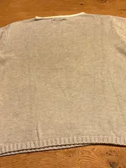 Vorschaubild 5 von Damen Pullover Strick Sterne Grau Gr. 38 M Baumwolle