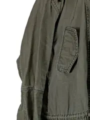 Vorschaubild 5 von Damen Parka Winterjacke Mantel Gr. 38 M Oliv Kapuze Fell Schriftzug