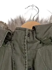 Vorschaubild 7 von Damen Parka Winterjacke Mantel Gr. 38 M Oliv Kapuze Fell Schriftzug