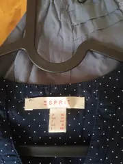 Vorschaubild 4 von Damen Blusenkleid Tunika Gr. 36/S Blau Gepunktet Langarm