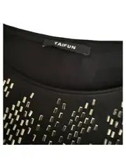 Vorschaubild 3 von TAIFUN Langarmshirt Damen Gr. 44 Schwarz Nieten Modern Elegant Shirt Oberteil