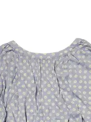 Vorschaubild 4 von Damen Bluse Langarm Punkte Raffungen Blau Gr. 42 XL