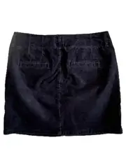 Vorschaubild 2 von Damen Cordrock Gr. 40/L Blau Minirock Baumwolle Reißverschluss