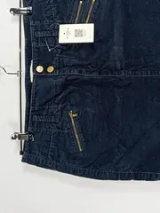 Vorschaubild 4 von Damen Cordrock Gr. 40/L Blau Minirock Baumwolle Reißverschluss