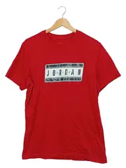 Vorschaubild 1 von Jordan T-Shirt Herren Gr. M Rot Logo-Print Streetwear Baumwolle