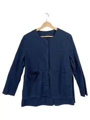 Vorschaubild 1 von Damen Leichte Jacke Gr. 40 Blau Baumwolle Minimalistisch