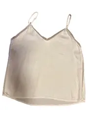 Vorschaubild 3 von Damen Unterhemd Top mit Spitze Weiß Größe M Träger V-Ausschnitt