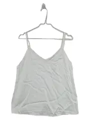 Vorschaubild 1 von Damen Unterhemd Top mit Spitze Weiß Größe M Träger V-Ausschnitt