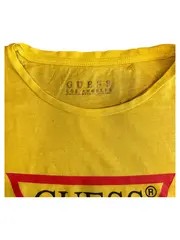 Vorschaubild 4 von Damen T-Shirt Gelb Logo-Print Gr. S 36 Baumwolle Modal