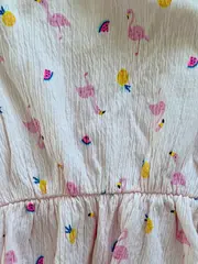 Vorschaubild 3 von Sommerkleid Kinder Rosa Gr. 68 Baumwolle Tiermotiv Rüsche