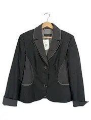 Vorschaubild 1 von Damen Blazer Gr. 40 Grau Fischgrät Business Jacke