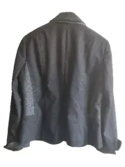 Vorschaubild 5 von Damen Blazer Gr. 40 Grau Fischgrät Business Jacke