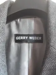 Vorschaubild 4 von Damen Blazer Gr. 40 Grau Fischgrät Business Jacke