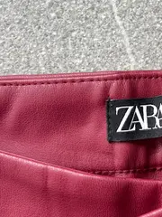Vorschaubild 6 von Kunstleder Hose Damen Skinny Rot Gr. 38 M High Waist