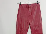 Vorschaubild 2 von Kunstleder Hose Damen Skinny Rot Gr. 38 M High Waist
