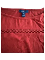 Vorschaubild 5 von Damen T-Shirt Gr. XL Rot Viskose Lochmuster Casual