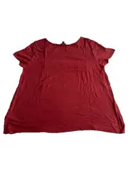 Vorschaubild 2 von Damen T-Shirt Gr. XL Rot Viskose Lochmuster Casual