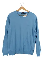 Vorschaubild 1 von Herren Pullover Gr. XL Blau Baumwolle Sweater Logo Regular Fit